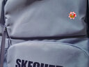 斯凯奇（Skechers）双肩包男女同款书包简约时尚大容量旅行包学生背包 薰衣紫【经典款-约24.4L大容量】 实拍图
