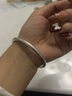 顺钦银楼古法银手镯哑光9999足银男女传承镯子饰品闭口素圈 古法银约40克56mm配证书 实拍图