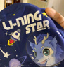 李宁（LI-NING）儿童泳衣男童卡通印花连体冲浪服温泉泳衣泳镜泳帽套装906蓝色130 实拍图