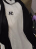MO&Co.MC刺绣棉质宽松T恤美式复古打底衫情侣装t恤纯棉T恤摩安珂 本白色-第2批 L 170 实拍图