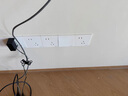 Yeelight易来超薄开关插座面板86型家用墙壁斜五孔插座USB面板网线白色 空白面板 实拍图