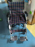 澳利安佛山东方轻便老人轮椅折叠残疾人医用家用护理旅行小型便携代步车 20寸后轮+【H宝蓝格布】 实拍图