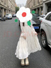 妍莉芬（yanlifen）桔梗法式白色长袖连衣裙子女夏季2025年春装新款女装显瘦气质长裙 白色 M 实拍图