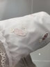 畅印套袖女办公室羽绒服秋冬工作防脏袖套蕾丝双层短款袖筒学生护袖子 蕾丝萝卜 短白色 实拍图