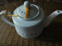 祥燕（xiangyan） 700毫升容量耐热茶壶花茶茶壶套装青花陶瓷茶壶家用带过滤网茶水分离大茶壶 秋叶鸣蝉 实拍图