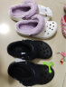 crocs卡骆驰秋冬新品休闲鞋秋冬洞洞鞋贝雅暖绒暖棉|206633 白/淡紫 -577 (建议买大一码) 37 /38(230mm) 实拍图