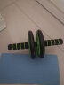 杜威克健腹轮男静音双轮腹肌轮滚轮跪垫健身器材家用 双轮 黑绿色（非回弹 华北仓发货） 实拍图