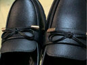 宜驰（EGCHI）女鞋通勤头层牛皮套脚单鞋白领工作妈妈休闲鞋 H77012 黑色 37 实拍图