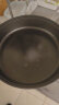 铁仕达（Telssida）双耳铸铁平底锅加厚生铁锅烙饼锅不粘无涂层煎锅水煎包锅老式饼铛 31cm(杉木盖) 实拍图