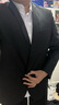 席臣加肥加大码西装外套休闲男宽松商务西服显瘦大号胖子肥佬西服套装 两件套黑色 5XL （210-225斤） 实拍图