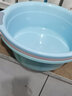 汉世刘家 洗脸盆家用洗衣盆双耳加厚壁挂大盆洗菜学生宿舍塑料盆洗脚盆子 防滑特大号41CM提手盆淡粉 实拍图