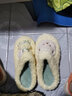 安尚芬 居家棉拖鞋男女士时尚百搭可爱萌兔柔软舒适防滑 情侣鞋 白色【爱心熊】 36-37 适合35-36 实拍图