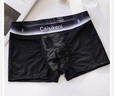 浪莎（LangSha）夏季高档冰丝内裤男性感四角透明蕾丝内裤薄款镂空时尚男平角短裤 黑色 - 1条 2XL [建议125-145斤] 实拍图