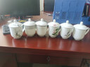 瑞玖（RUIJIU） 实用茶杯带盖水杯骨质瓷陶瓷杯会议杯男女办公杯子 灰色柔情 1个 350ml 实拍图