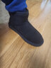 森馬（Senma）潮流简约百搭保暖加绒棉鞋短筒情侣雪地靴男718414704 黑色 39码 实拍图