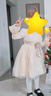彬单儿童礼服春秋长袖公主裙女童主持人钢琴演出服8188 香槟色 140  实拍图