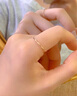 牧笛（MUDI） 18k黄金戒指女士玫瑰金素圈戒情人礼物送女友轻奢生日骐骥红 【玫瑰金色】【车花面素圈】【通体18K金】 11号 实拍图