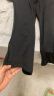 德玛纳秋新320G罗马布九分喇叭裤子女裤休闲裤 黑色 M  晒单实拍图