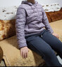 雅鹿轻薄羽绒服女短款连帽秋冬新款90绒轻便外套ap 浅紫色 170/XL 实拍图