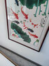 迅典（XUNDIAN）九鱼图玄关装饰画国画纯手绘花鸟挂画客厅入户走廊过道竖版风景画 连年有余 实木带框83*163厘米 实拍图