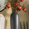 景德镇陶瓷花瓶摆件客厅插花落地高级感种花盆大复古陶罐水养中式 砂石黑高号（黑灰色不含花可水培 实拍图
