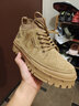 Dickies马丁靴男靴2025秋冬鞋子男潮流百搭靴子男加绒低帮工装靴增高男鞋 浅棕 43 【偏大一码，适合运动鞋44】 实拍图