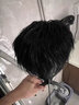 贝尔秀假发男士全真人发韩版栗子头烫发隐形无痕头顶假发补发片 咖网栗子头钢夹烫16*18 自然黑 实拍图