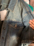 美洋（MEIYANG）名古屋牛仔外套时髦复古立体口袋直筒短款中袖衬衫夏季新款短外套 复古蓝 L 晒单实拍图