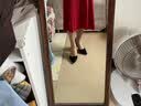 达芙妮七夕高跟女绒面细跟一脚蹬职业气质尖头单鞋 绒黑（7cm跟高） 37 实拍图