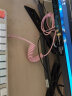 AKKO 客制化机械键盘航插线大航插头弹簧螺旋式数据线伸拉金属USB+Type-C接口 粉色 实拍图