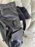 罗梅达尔（Rommedal）优质牛皮双肩包男士时尚大容量背包新款休闲旅行书包 黑色(升级充电款) 晒单实拍图