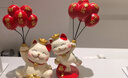 赟娅创意幸运气球招财猫摆件客厅玄关喜庆中式装饰品结婚新居乔迁礼物 气球招财猫一对【坐姿+站姿】 实拍图