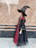 安妮优儿万圣节儿童服装女童cosplay角色装扮魔法女巫吸血鬼化妆舞会派对 裙子+帽子 150 晒单实拍图