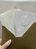 天色浮雕贺卡精美高级感信封手写情书信纸套装教师情人节送女生生日礼物年会礼品伴手礼TS-6131郁金香 实拍图