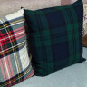 无印良品（MUJI）棉法兰绒靠垫 抱枕可拆洗 绿色格纹 55×59cm 实拍图
