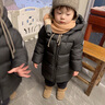 帕西爷爷儿童羽绒服加厚中长2025新款外套宝宝婴男女大防风保暖冬装2367A 黑色 100 实拍图