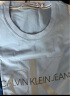 Calvin Klein Jeans【情侣系列】夏季男女同款ck多色印花打底短袖T恤J314764 YAF-月光白 L  （推荐145-160斤） 晒单实拍图