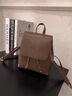 viney新款双肩包女大容量旅行包百搭初高中大学生牛皮背包轻便通勤书包 【复古棕】送老婆女朋友高端实用 高颜值百搭户外出行简约旅游包 实拍图