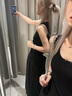 浪莎山本裤女2025夏季新款高腰宽松冰丝阔腿裤小个子垂感休闲防晒裤子 黑色【常规款】 L 【适合116-130斤】 实拍图