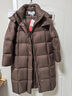 美力城【檀健次同款】长款羽绒服女装新款极地鹅绒外套时尚泡芙110 橡木棕 XS （80-100斤） 实拍图