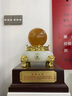 倾尚玉磁（QONSONYCI）财源滚滚聚宝盆摆件办公室装饰转运水晶球公司开业礼物工艺品招财 小号财源滚滚风水聚宝盆白盆黄球 实拍图