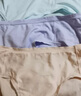 全棉时代（PurCotton）【3条装】女士5A级抗菌内裤中腰三角裤纯棉抑菌女生内裤 香薰紫+浅碧蓝+沙石裸粉 XL (170) 实拍图