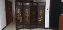 成爵 实木中式仿古屏风折叠可移动酒店茶楼隔断客厅隔断玄关风水遮挡 酒红色木框（梅兰竹菊2） 实拍图