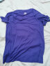 QINKUNG轻功 呼吸方格圆领短袖T恤男款女款 (修身版型) 男款绛紫 L 晒单实拍图