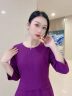 VKHV品牌法式连衣裙女春装2024新款长袖紫色气质显瘦裙子 紫色 L 晒单实拍图