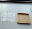 友来福果盘欧式简约玻璃水果盘点心盘方形收纳盒零食糖果家用带托盘四格 实拍图