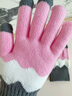 慕衣宾士韩版情侣毛线手套男冬季加厚加绒保暖手套女冬天五指触屏手套骑行学生可爱防寒手套 粉色 均码（男女通用） 实拍图