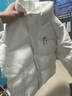云自闲美式潮牌PU皮棉服男外套男冬季加厚棉衣宽松羽面包绒服男士棉袄 白色2311 2XL（推荐体重150-170斤） 实拍图