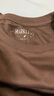 MARKLESS 【液氨柔顺】纯棉男士T恤夏季干爽短袖TXB0635M 铁砂棕 L  实拍图