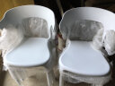 密林 牛角椅子靠背网红餐椅家用塑料懒人休闲简约加厚加强北欧办公椅 加强-纯净白 实拍图